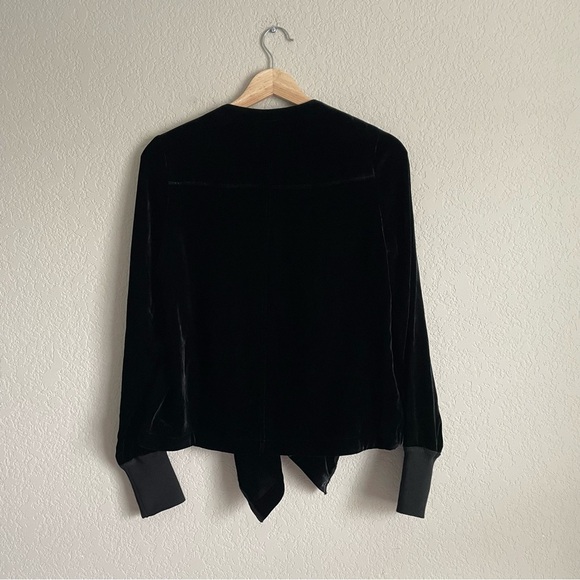 Go by Go Silk Blazer Womens Extra Small Velvet Waterfall Jacket - Picture 3 of 8